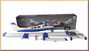 Amewi 24140 AMXPlanes P68 Hochdecker 850mm PNP blau - Bild 1