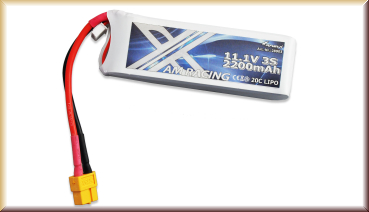 Amewi 28903 LiPo Akku 3S 11,1V 2200mAh 20C Softcase, XT60 - Bild