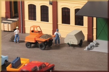 Dumper mit Kompressoranhänge (Auhagen 41641)