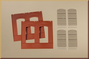 Auhagen 80503 H0 Wände 2325A rot, Fenster - Bild
