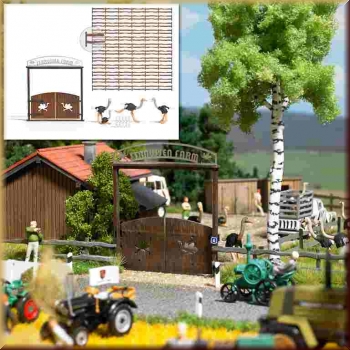 Busch 1038 Straußenfarm H0 - Bild