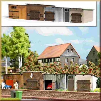 Busch 1454 Reihenschuppen H0 - Bild