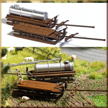 Busch 1631 Zwei Transportschlitten - Bild