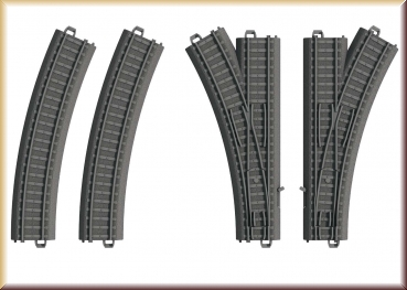 Märklin 023401 Kunststoffgleis Weichen-Set - Bild