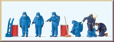 Preiser 10729 Feuerwehrmänner.Blauer Vollsc - Bild