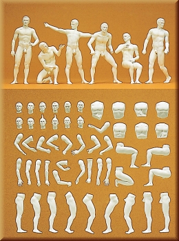 Preiser 63900 Modellfigur  Adam . 6 unbemal - Bild