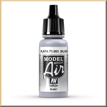 vallejo 71063 Silber, Metallic, 17 ml - Bild