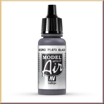 vallejo 71073 Schwarz, Metallic, 17 ml - Bild