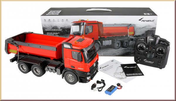 Amewi 22407 Mercedes-Benz Arocs Lizenz-LKW Kipper RTR rot - Bild 1