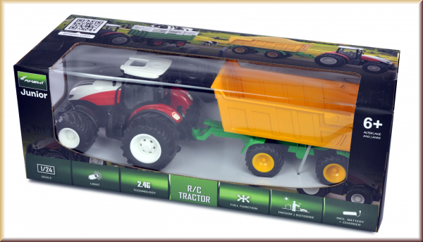 Amewi 22600 RC Traktor mit Kippanhänger 1:24 RTR - Bild 1