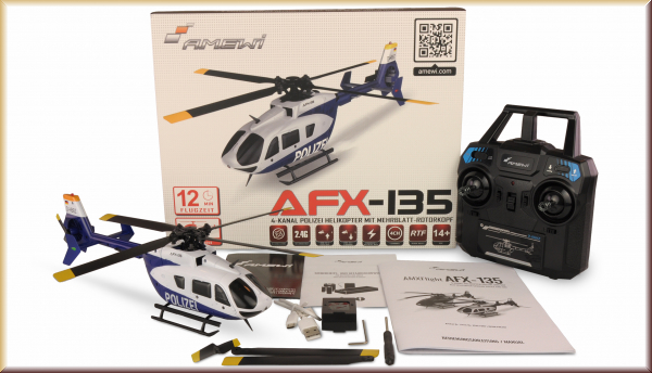Amewi 25328 AFX-135 Polizei Helikopter 4-Kanal 6G RTF - Bild 1