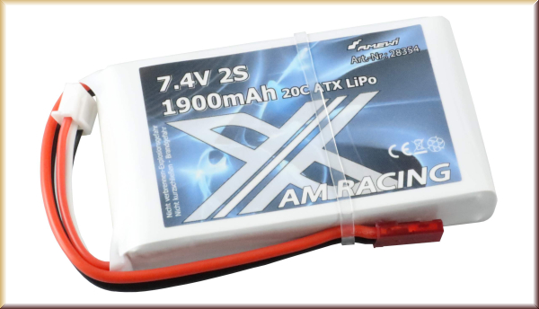 Amewi 28354 ATX LiPo Akku 2S 7,4V 1900mAh 20C BEC - Bild