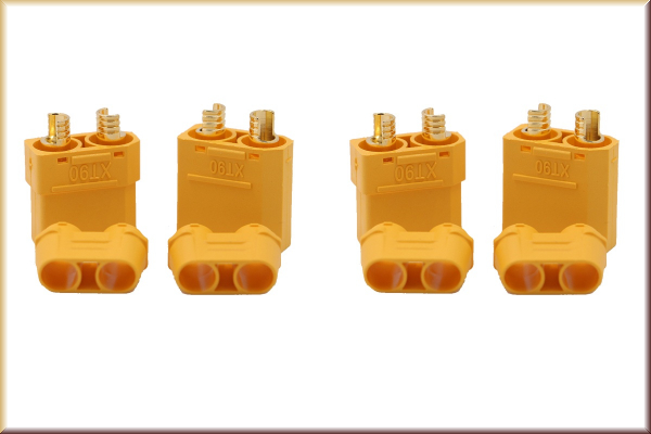 D-Power AM1011C XT-90 4,5 mm Goldkontakte gel - Bild