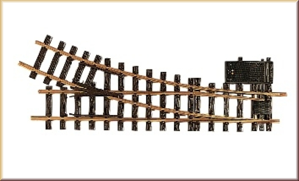 LGB 16050 Elektr.Weiche re.R3,22.5Grad - Bild
