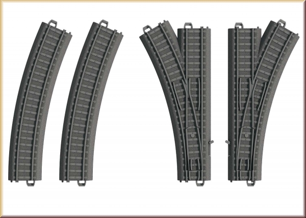 Märklin 023401 Kunststoffgleis Weichen-Set - Bild