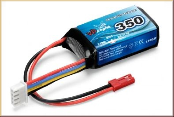 Minicars VPLP004F Li-Po Battery 3S 11,1V 350mAh 20C BEC-Kontakt - Bild