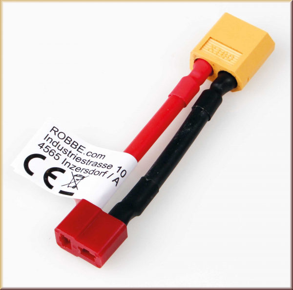 Robbe 46304 Robbe Modellsport Adapterkabel XT-60 Stecker auf T - Bild