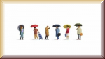 Noch 15523 H0 Menschen im Regen - Bild