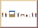 Noch 16228 H0 Figuren-TW  Fischstand - Bild